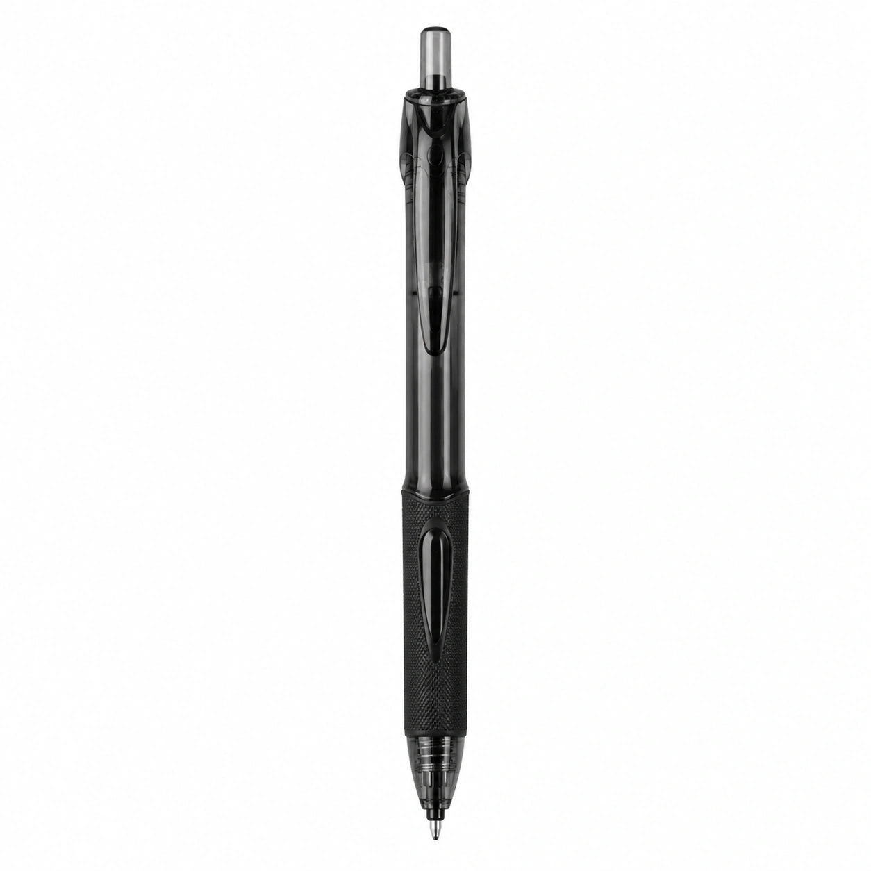 Bolígrafo de Gel Retráctil Negro 0.7mm con Grip Ergonómico