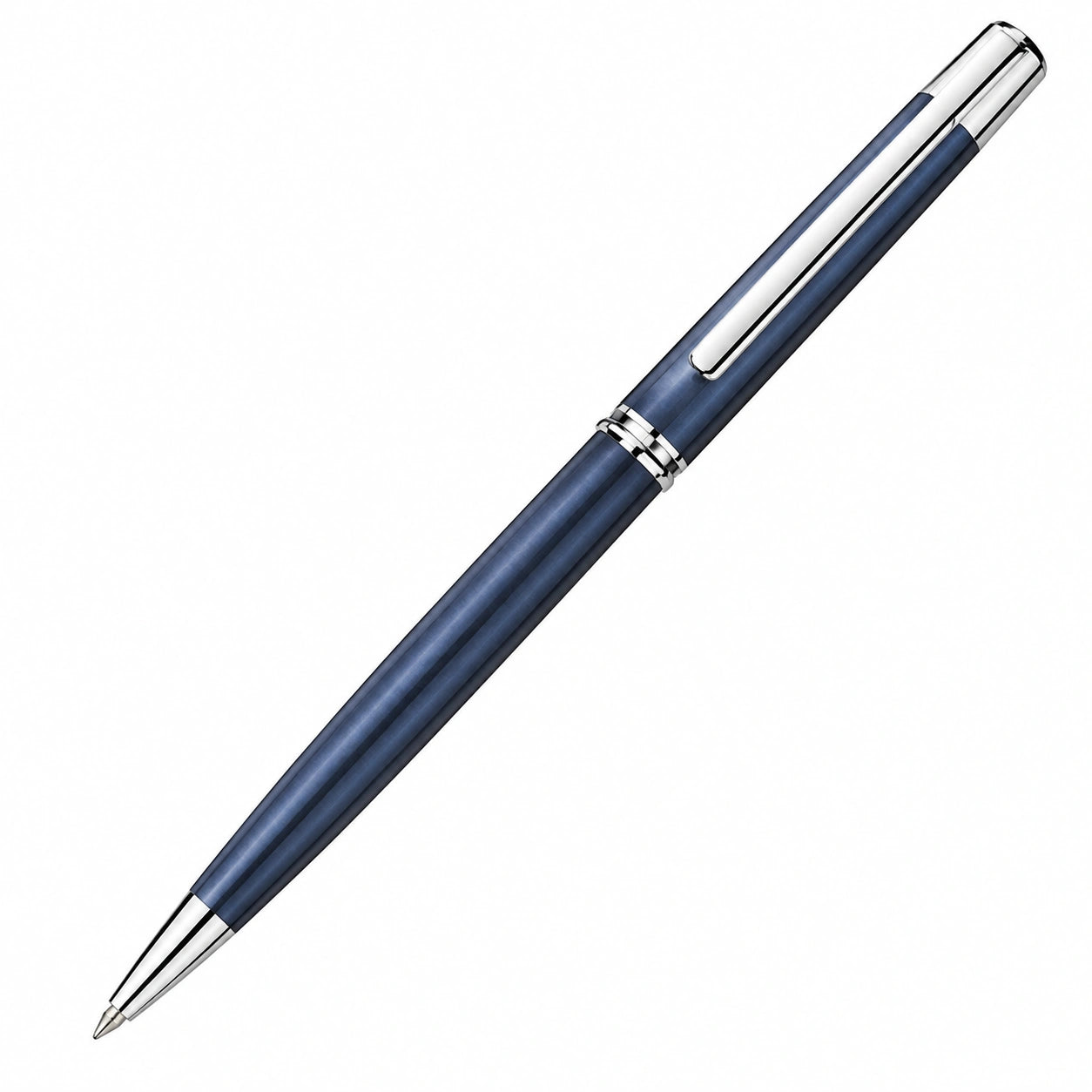 Bolígrafo Azul Metálico de Punta Fina