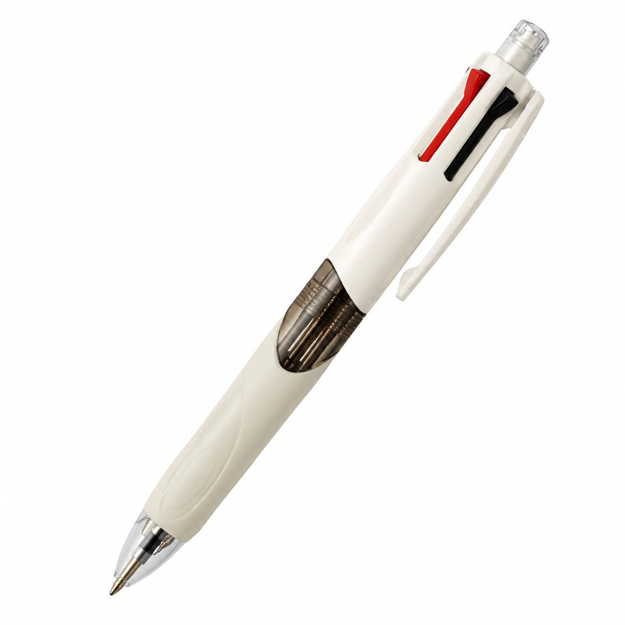 Bolígrafo retráctil multicolor blanco con tinta de secado rápido