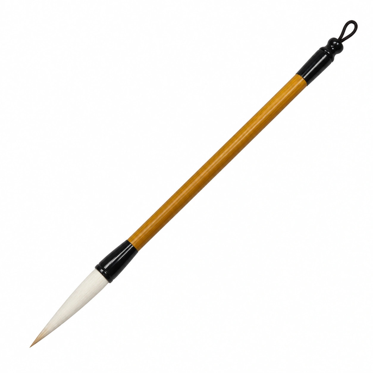 Pincel de Caligrafía Chino con Mango de Bambú y Cerdas Blancas