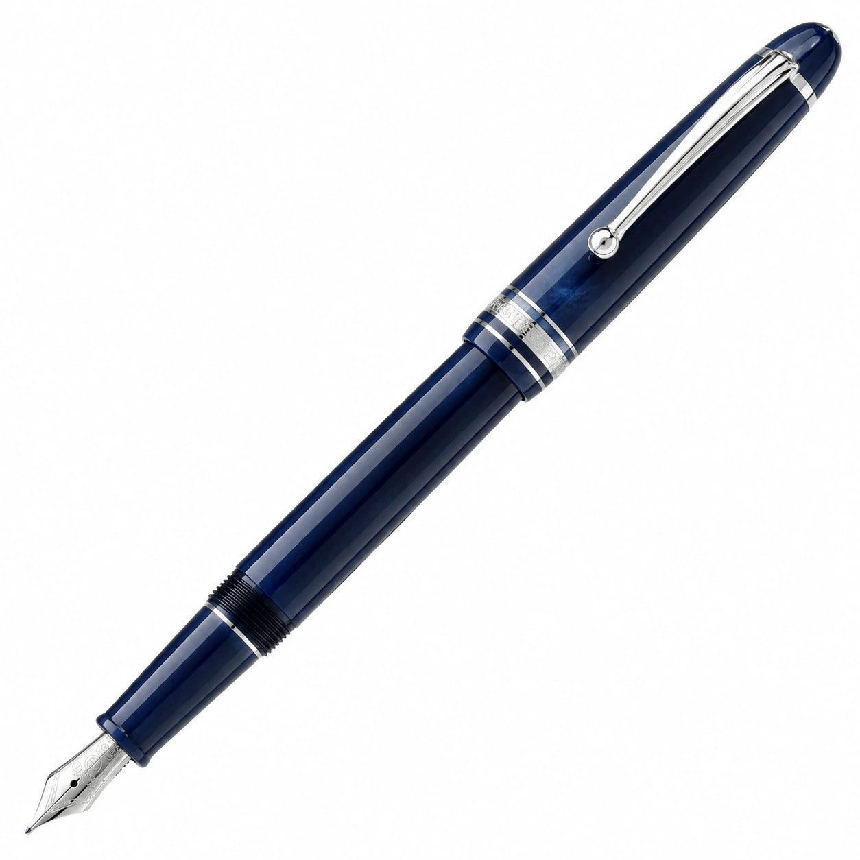 Pluma Estilográfica Azul con Punta Fina Ergonómica