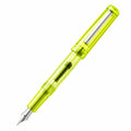 Pluma Estilográfica Transparente Verde con Plumín de Acero Inoxidable