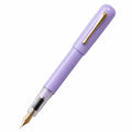 Pluma Estilográfica Lavanda Fina con Detalles Dorados