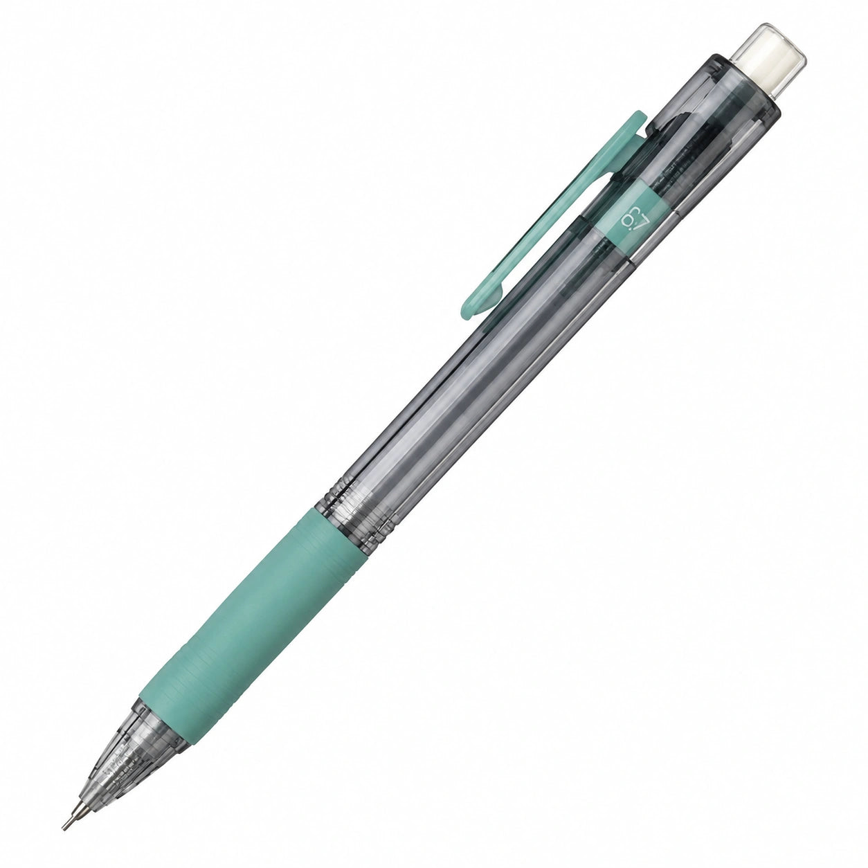 Portaminas 0.7mm gris y verde con agarre ergonómico
