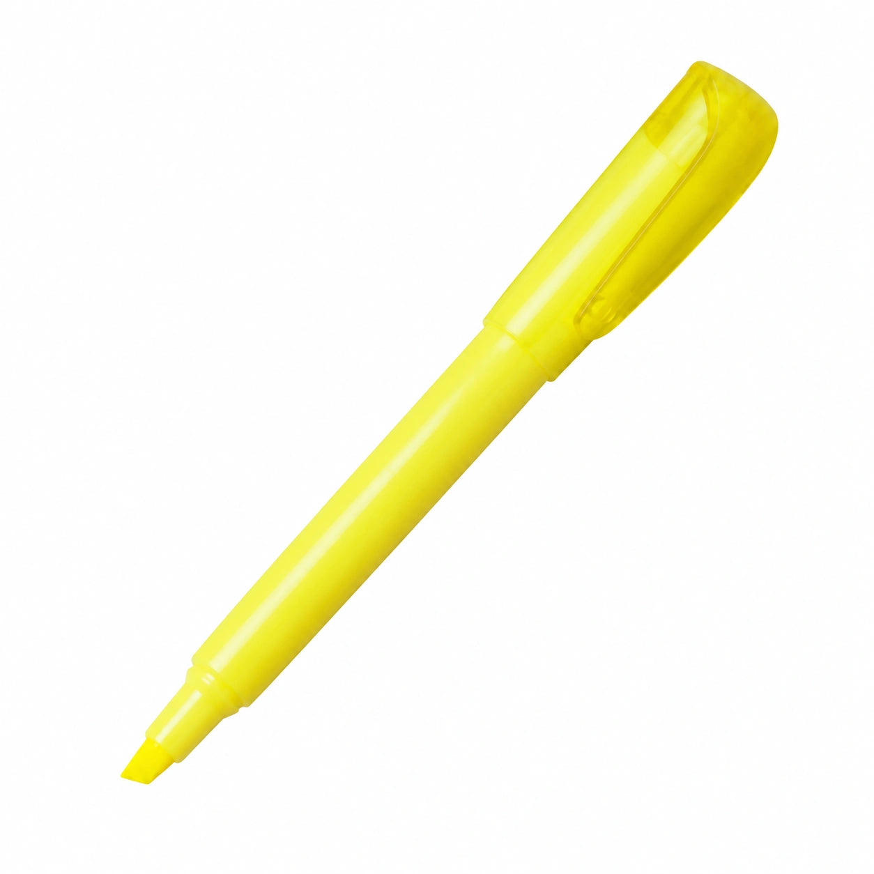 Marcador Fluorescente Amarillo con Punta Biselada Secado Rápido