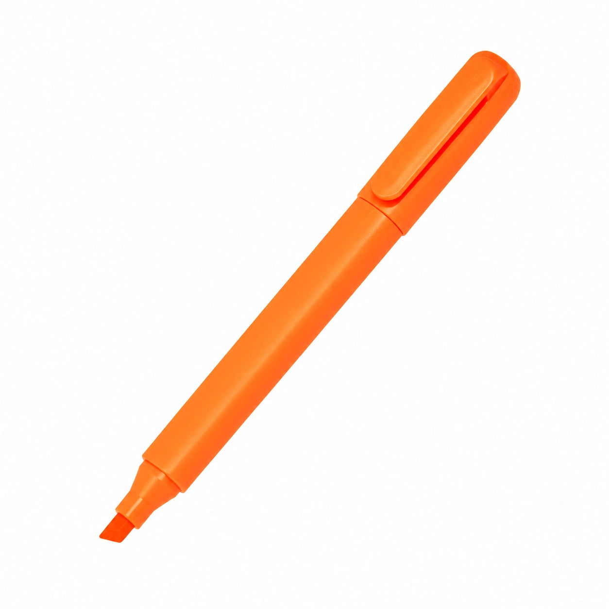 Marcador Fluorescente Naranja Punta Biselada